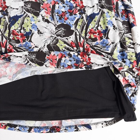 Lauren Ralph Lauren Floral Flutter Sleeve Surplice Dress Size 10 Stretch Ruched - Picture 15 of 16